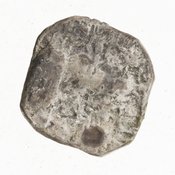 Εμπροσθότυπος 'SilCoinCy A7077, E.T. Newell coll., acc.no.: 1944.100.57987. Silver coin of king Uncertain king of Kition of Kition 525 - 480 BC. Weight: .85g, Axis: 9h, Diameter: 9mm. Obverse type: Heracles hd. r.. Obverse symbol: -. Obverse legend: - in -. Reverse type: lion devouring stag r.. Reverse symbol: -. Reverse legend: - in Phoenician.