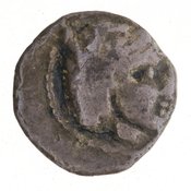 Εμπροσθότυπος 'SilCoinCy A7084, E.T. Newell coll., acc.no.: 1944.100.57988. Silver coin of king Uncertain king of Kition of Kition 525 - 480 BC. Weight: .9g, Axis: 7h, Diameter: 9mm. Obverse type: Heracles hd. r.. Obverse symbol: -. Obverse legend: - in -. Reverse type: lion devouring stag r.. Reverse symbol: -. Reverse legend: - in -.