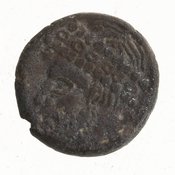 Reverse 'SilCoinCy A7203, Gunther, C. Godfrey, acc.no.: 1951.116.147. Silver coin of king Uncertain king of Paphos (classical) of Paphos 480 - 310 BC. Weight: 1.1519999999999999g, Axis: 6h, Diameter: 10mm. Obverse type: Aphrodite hd. r., wearing a crown. Obverse symbol: -. Obverse legend: - in -. Reverse type: head diad. l.. Reverse symbol: -. Reverse legend: - in -.