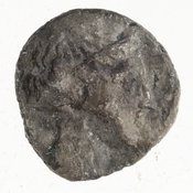 Obverse 'SilCoinCy A7439, Gunther, C. Godfrey, acc.no.: 1951.116.316. Silver coin of king Pnytagoras of Salamis 351 - 332 BC. Weight: 2.0699999999999998g, Axis: 12h, Diameter: -. Obverse type: Aphrodite hd. l.. Obverse symbol: -. Obverse legend: - in -. Reverse type: Artemis hd. r.. Reverse symbol: -. Reverse legend: - in -.