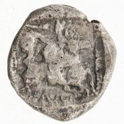 Οπισθότυπος 'SilCoinCy A7082, Gift of Christian G. Gunther. March 1949, acc.no.: 1951.116.97. Silver coin of king Uncertain king of Kition of Kition 525 - 480 BC. Weight: .90300000000000002g, Axis: 12h, Diameter: 10mm. Obverse type: Heracles hd. r.. Obverse symbol: -. Obverse legend: - in -. Reverse type: lion devouring stag r. within incuse square. Reverse symbol: -. Reverse legend: - in -.