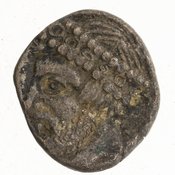 Reverse 'SilCoinCy A7202, acc.no.: 1968.57.132. Silver coin of king Uncertain king of Paphos (classical) of Paphos 480 - 310 BC. Weight: 1.1000000000000001g, Axis: 6h, Diameter: 11mm. Obverse type: Aphrodite hd. r., wearing a crown. Obverse symbol: -. Obverse legend: - in -. Reverse type: head diad. l.. Reverse symbol: -. Reverse legend: - in -.