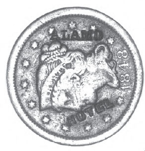 San Antonio Texas  2" Wooden Dollar Alamo Coin Club 1985 25th Anniversay 