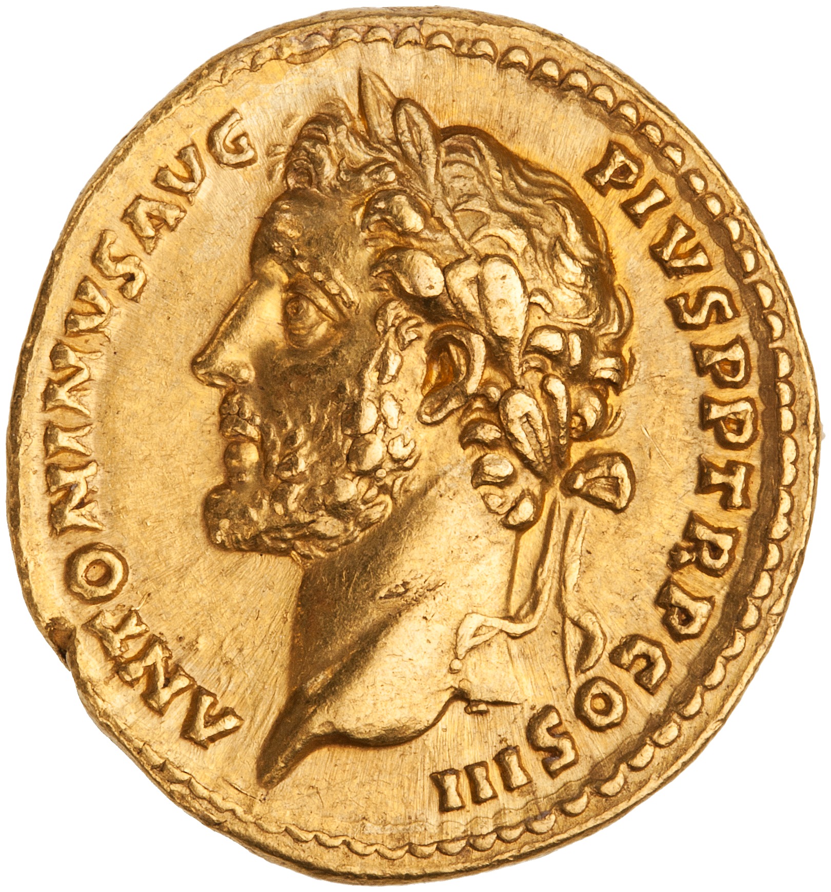 American Numismatic Society: Gold Aureus of Antoninus Pius/Marcus ...