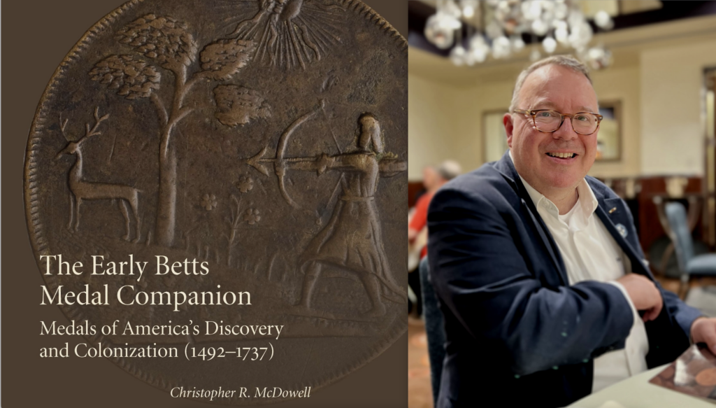 Cover of The Early Betts Medal Companion book and photograph of author Christopher McDowell.