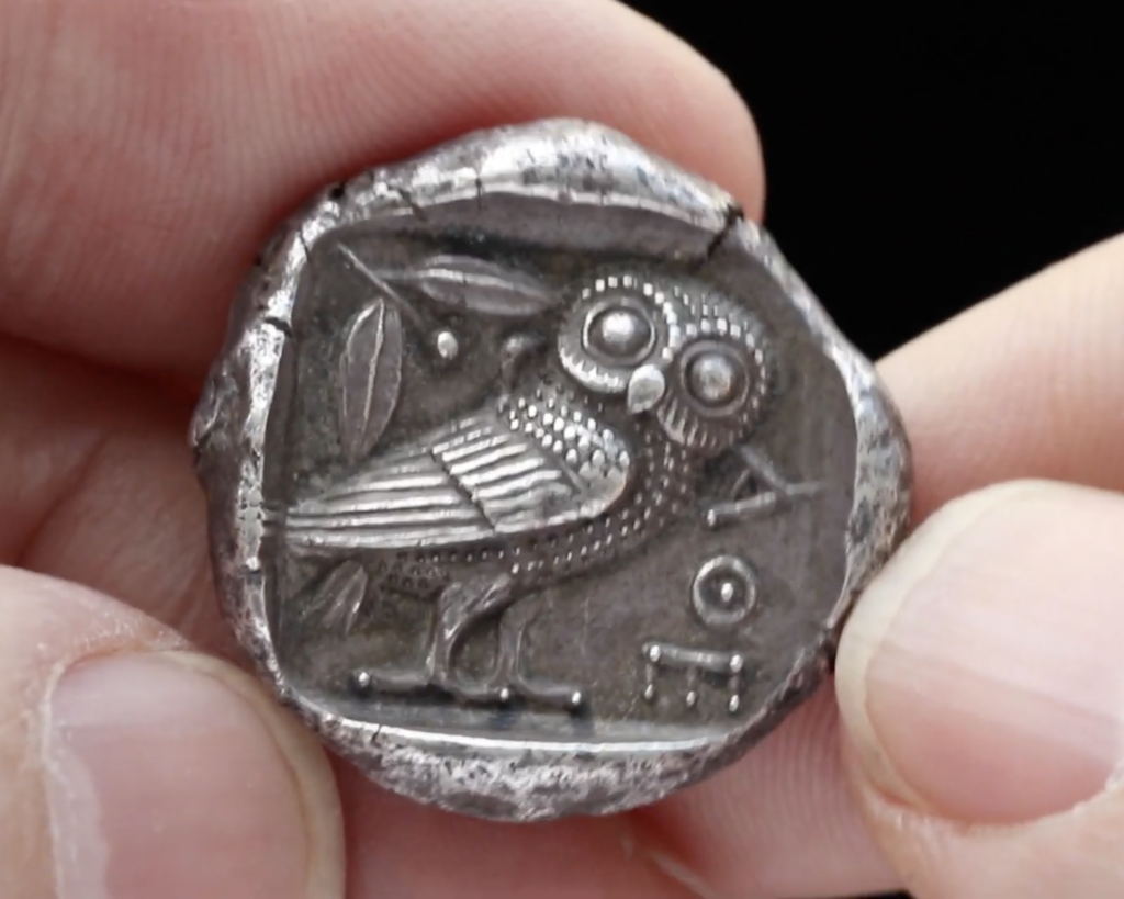 Screen shot of "The ANS's Greatest Coins: The Athenian Owl"