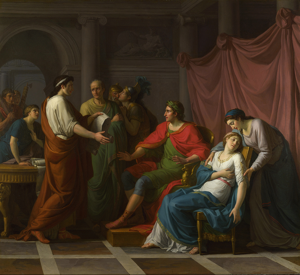 ean-Joseph Taillasson (1745–1809). Virgil reading the Aeneid to Augustus and Octavia, 1787