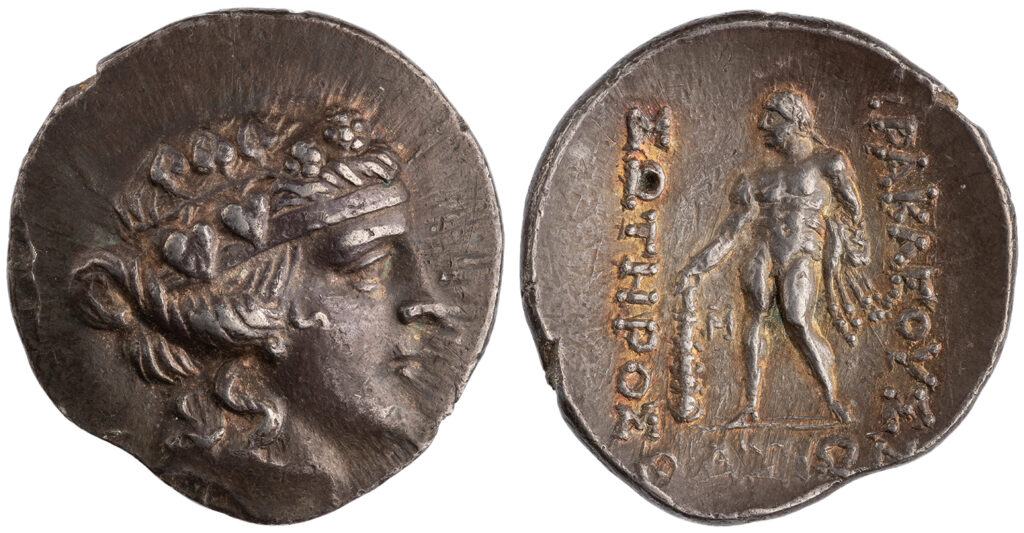 Figure 1. ANS 1947.999.10. A Thasian-style tetradrachm, one of the ‘Greek coinages produced for the Romans’ during the second and first century BCE according to Ilya Prokopov.