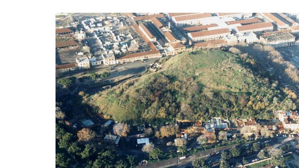 Fig. 10: Aerial view of the Mount Testaccio in Rome. Image: CNN.