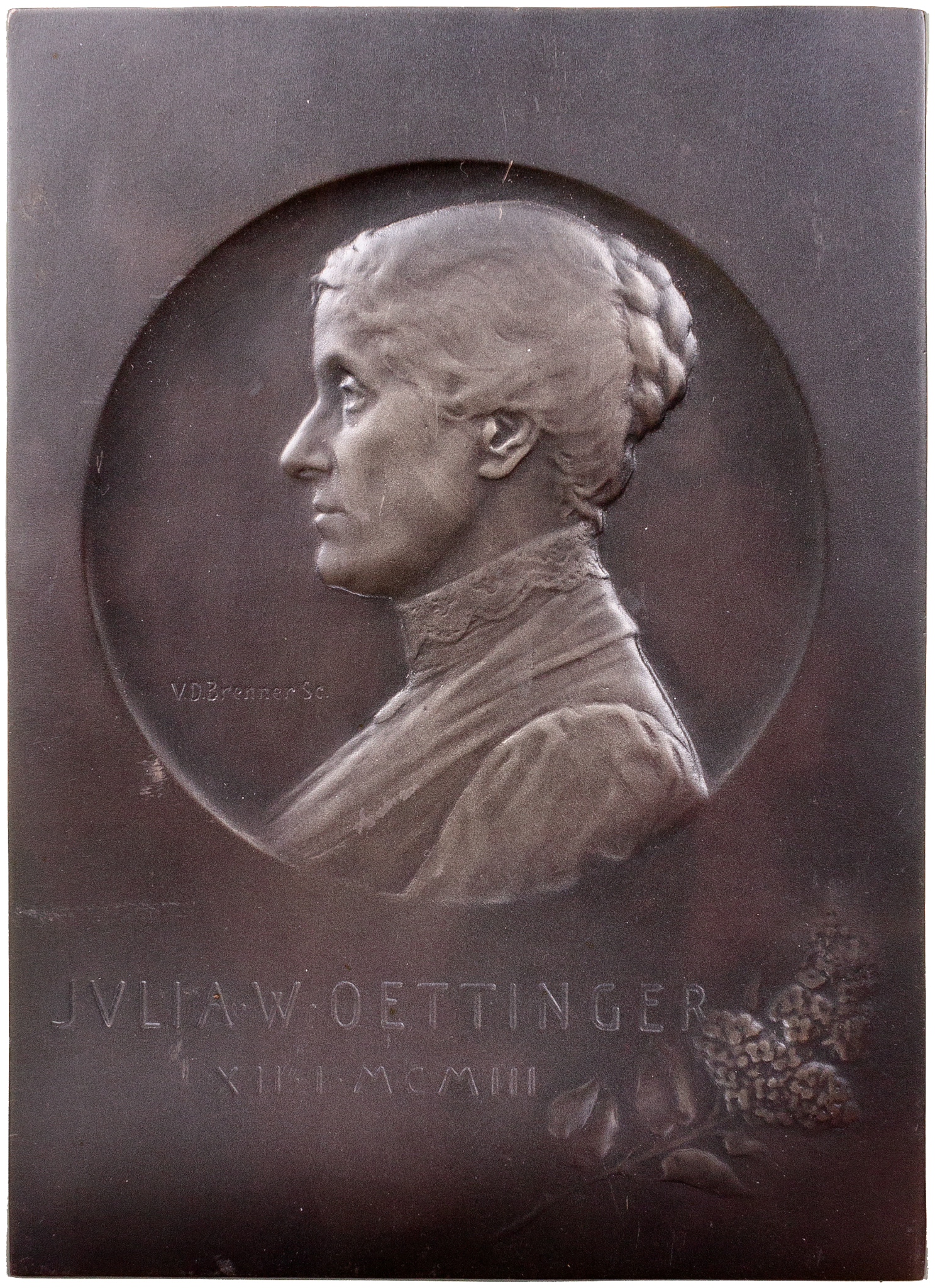 Hahlo-4-99, Mrs. Julia W. Oettinger Plaquette