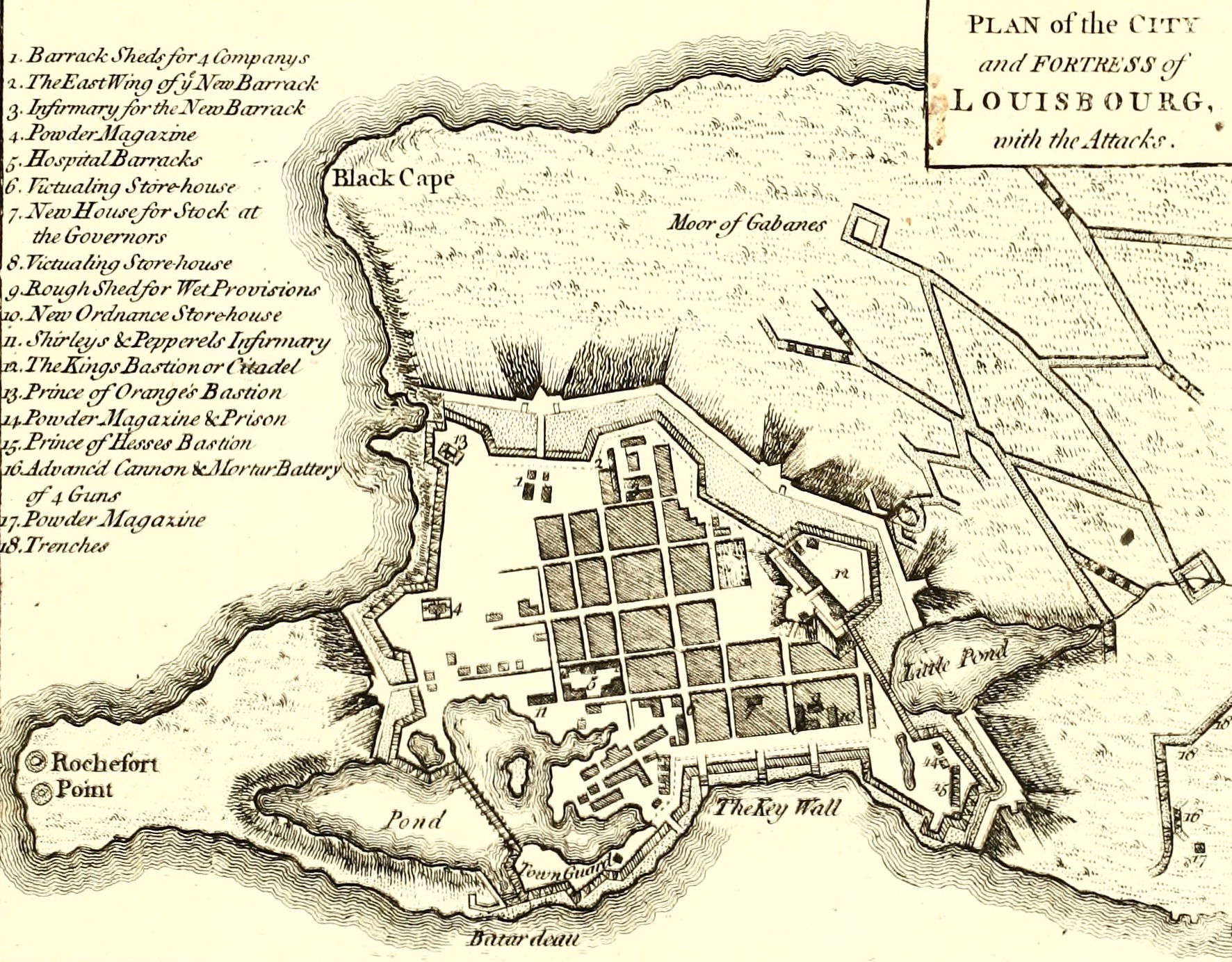 fortress of louisbourg map