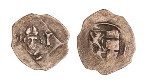 Silver pfennig, Salzburg (Austria), 1365–1396. (ANS 1996.3.45).