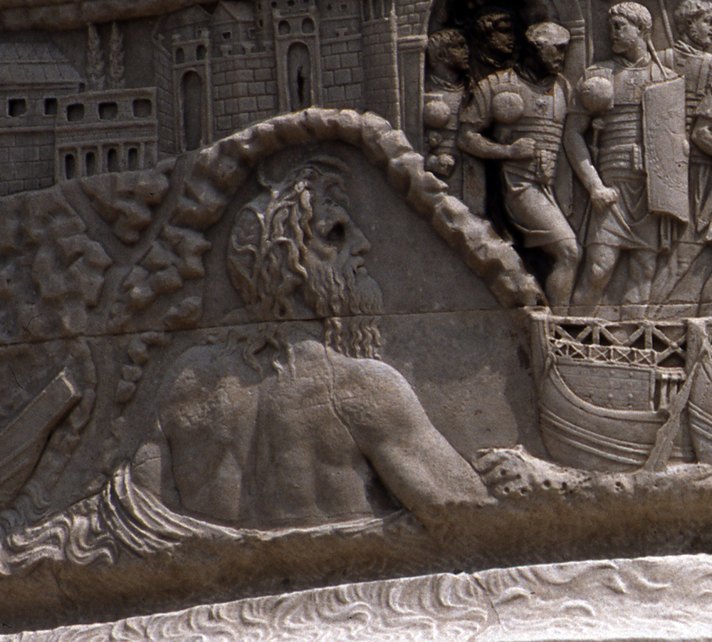 Figure 5: The Danube God. Details from Trajan’s Column, Rome. The column was erected to celebrate the victory of the Emperor Trajan over the Dacian king Decebalus in 106 AD.