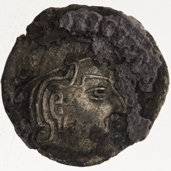Fig. 3: Vijayasena coin, with corroded traces of obverse legend (r. 238-250 CE) [ANS 1978.51.6]