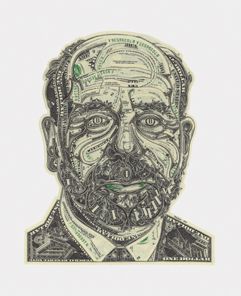 Fig. 1. Ben Bernanke. Commissioned and rejected by Time magazine for their 2009 "Person of the Year" cover. Later purchased and exhibited by the National Portrait Gallery at the Smithsonian. Photo: Mark Wagner. Courtesy of the artist.
