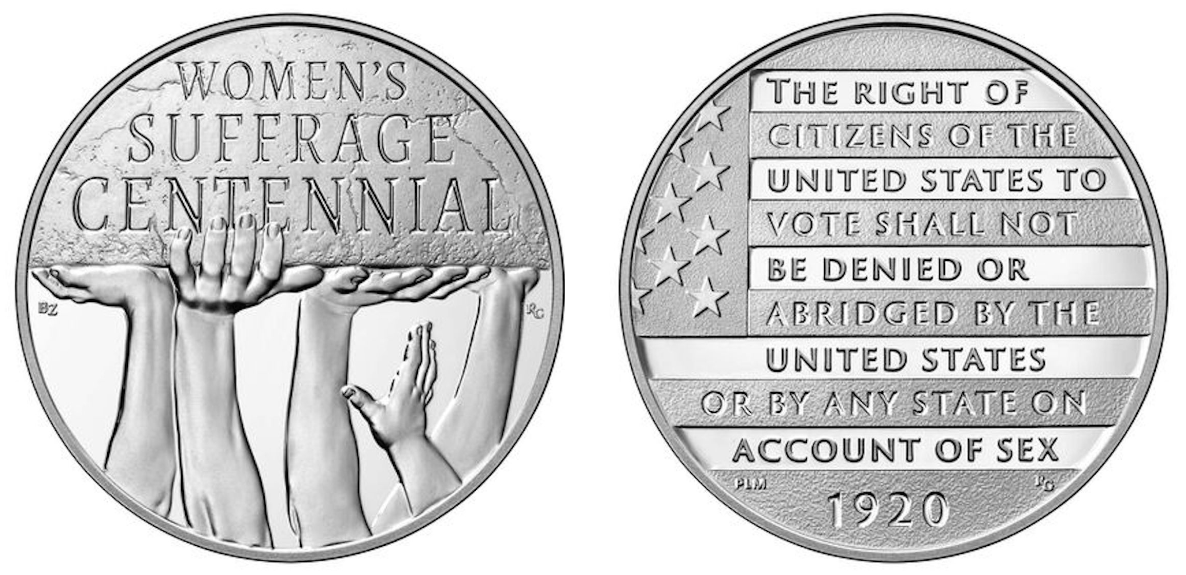 Figure 6: The Women’s Suffrage Centennial 2020 Proof Silver Medal. Photo courtesy the United State Mint.