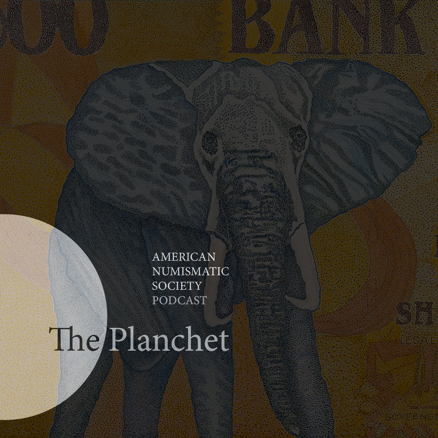 The Planchet, Season 1, Episode 5. An interview with numismatic visual artist Jenna Lash. Image: Endangered Species Series: African Elephant. Ugandan 500 shilling note. Acrylic on linen, 60" × 48".